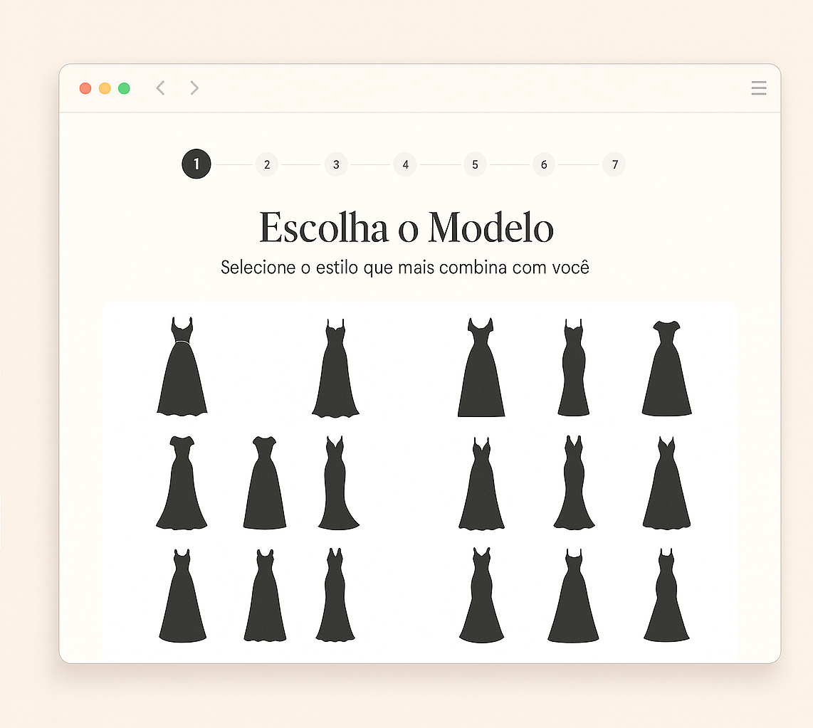 Configure seu vestido